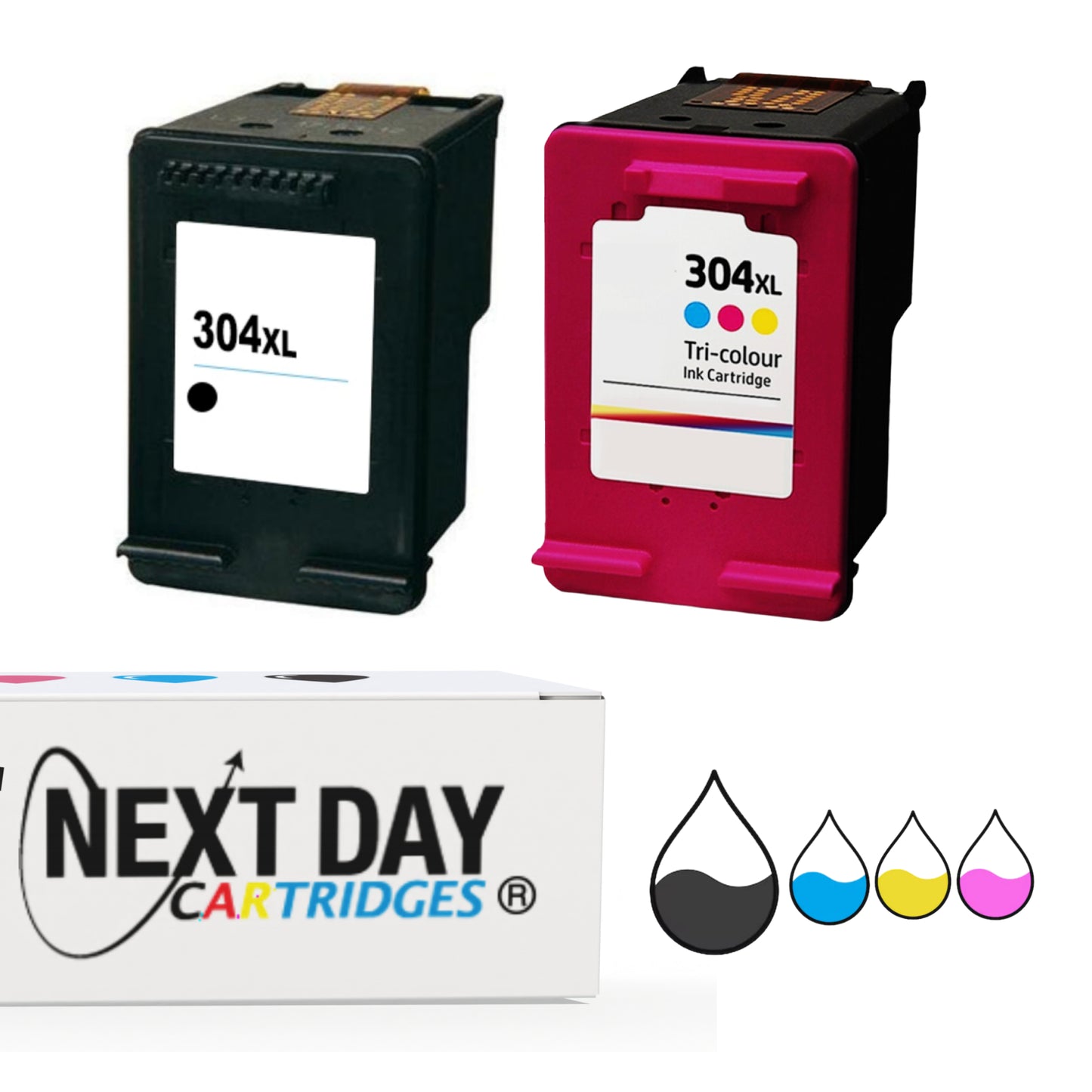 Premium Compatible HP 304XL Combo Pack Black + Colour Ink Cartridge Hp Envy Deskjet AMP Printer High Capacity