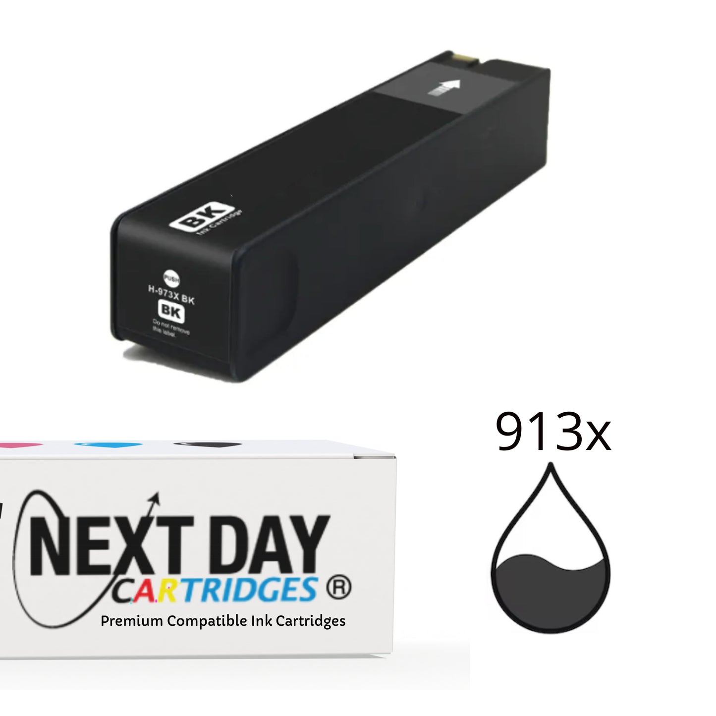 Premium Compatible HP 913A Black Ink Cartridge PageWide Pro 352 352dn 377dn 377dw 452 452dw 477dw Printer