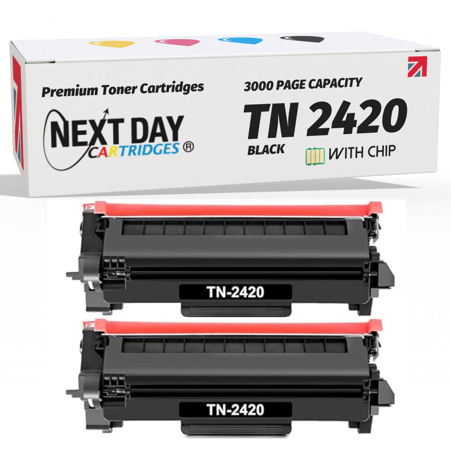 Premium Compatible 2 x Tn2420 Brother Toner Cartridge