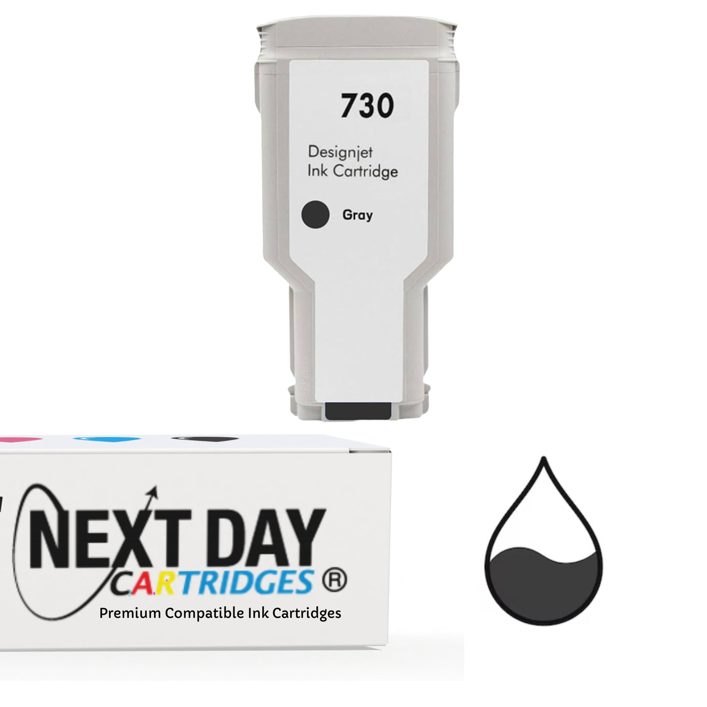 Premium Compatible (P2V73A) HP 730 Black Ink Cartridge Hp Designjet T1600 T1600dr T1700 T1700dr T2600 T2600dr (Copy)