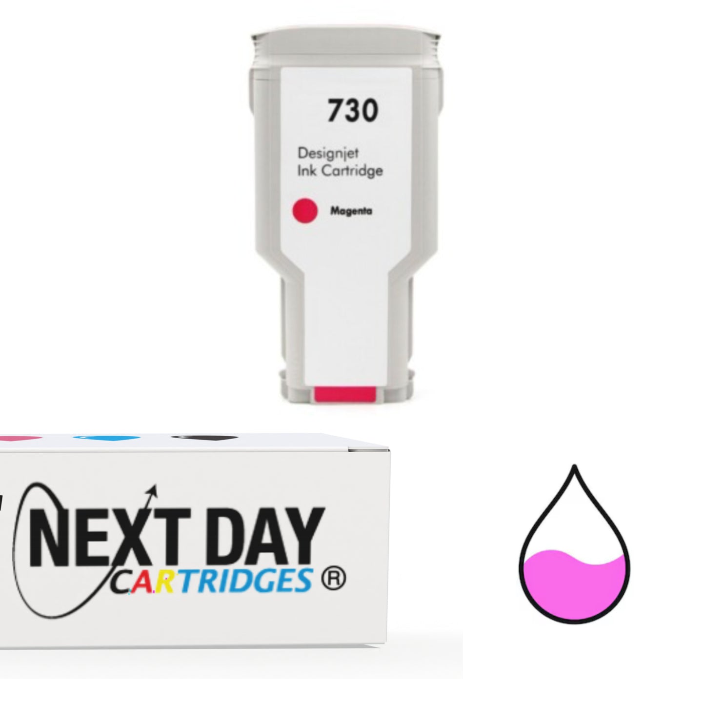 Premium Compatible (P2V69A) HP 730 Magenta Ink Cartridge Hp Designjet T1600 T1600dr T1700 T1700dr T2600 T2600dr