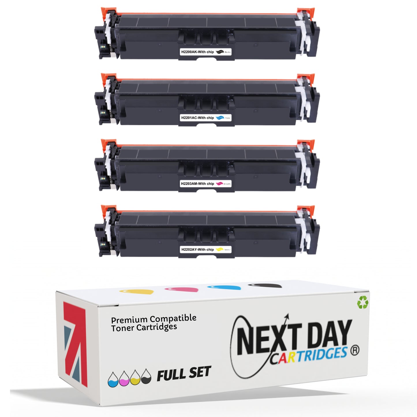 Compatible HP W2200A W2201A W2202A W2203A Normal Capacity Multi Pack Set Toner Cartridge Printer Premium Colour laserjet Pro 4202 4302 DN DW DWE FDN