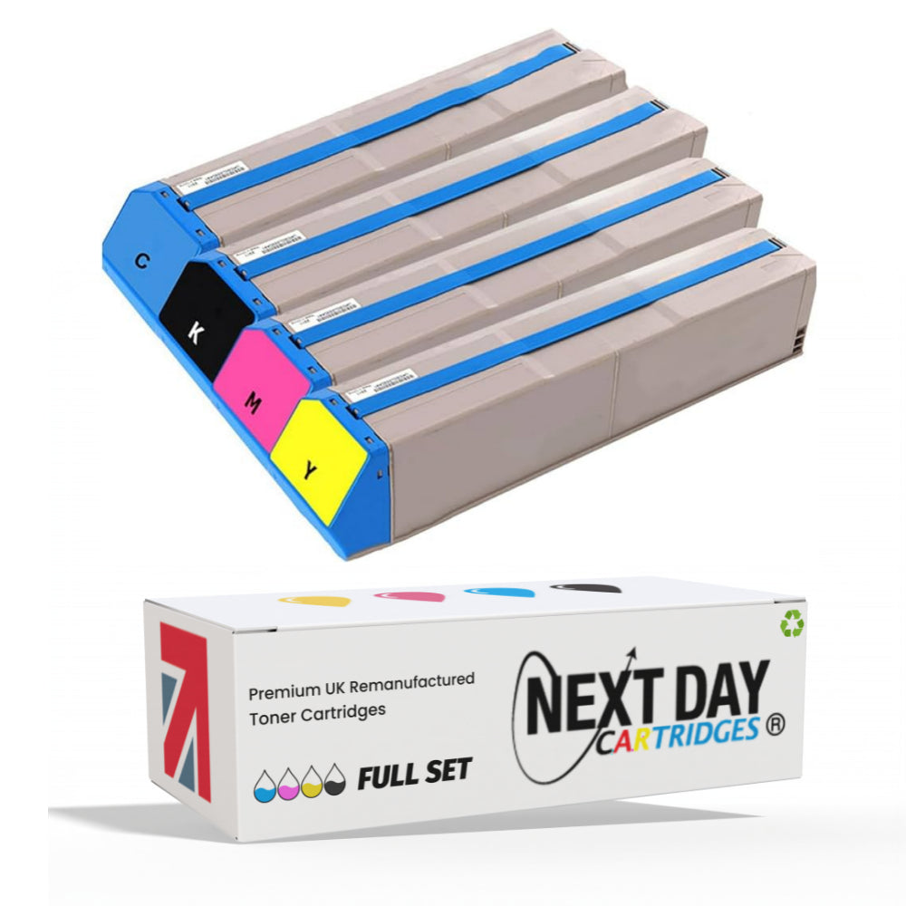 Oki C931 C931DN Toner Cartridge Printer Multi-Pack Full Set 45536505 45536506 45536507 45536508 UK Remanufactured