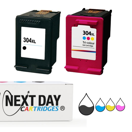 Premium Compatible HP 304XL Combo Pack Black + Colour Ink Cartridge Hp Envy Deskjet AMP Printer High Capacity