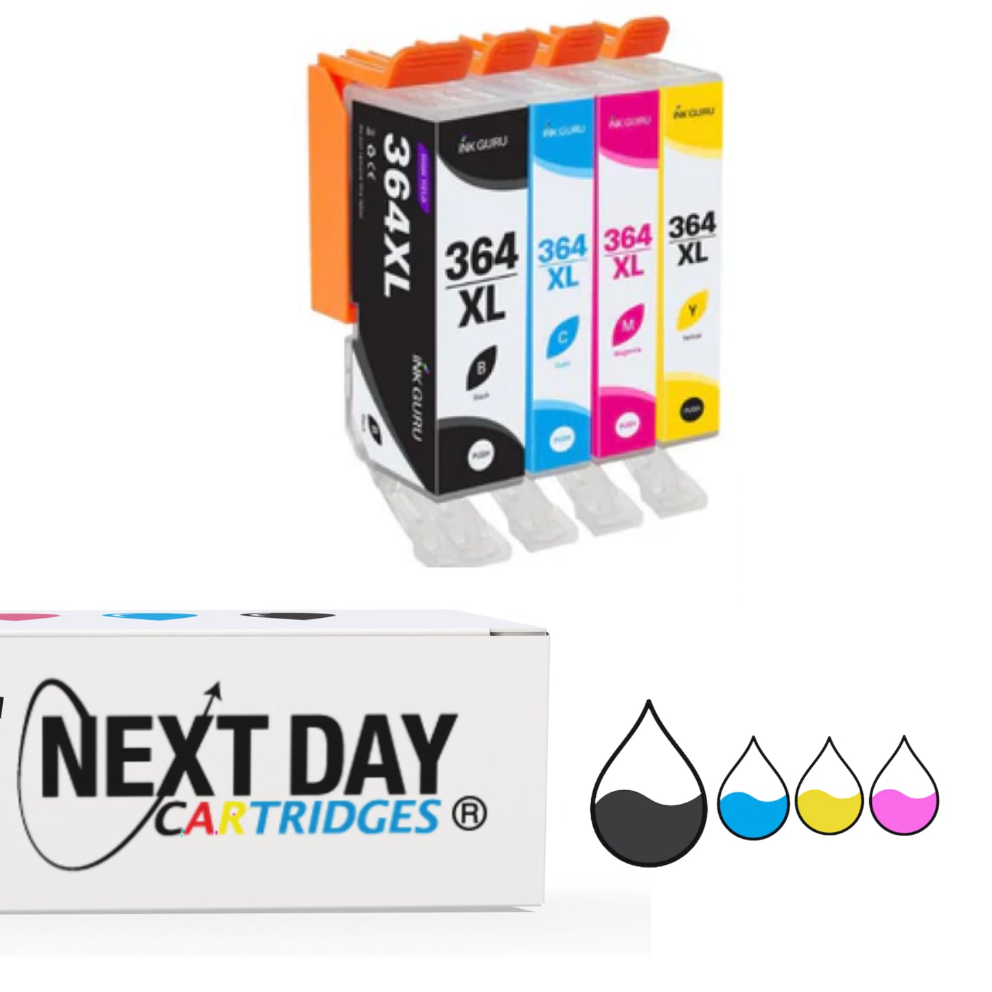 Premium Compatible HP 364XL Multi-Pack Full Set Ink Cartridge HP Deskjet Photosmart 5510 e-All in One Photosmart Plus