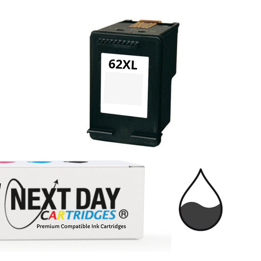 Premium Compatible HP 62XL Black Ink Cartridge Hp Envy Deskjet OfficeJet e-All-in-One Printer High Capacity