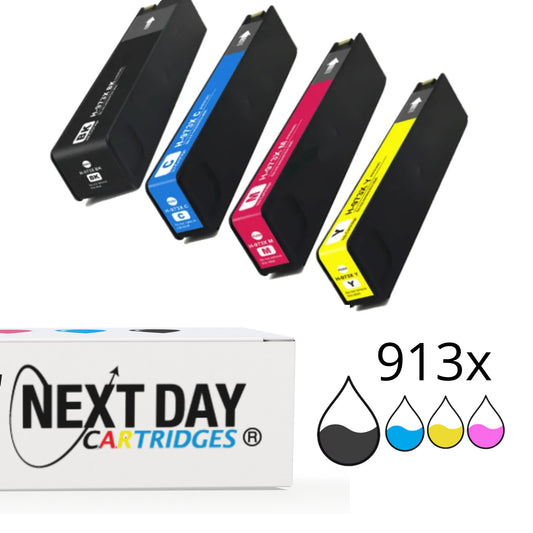 Premium Compatible HP 913A PageWide Pro full set Multipack Ink Cartridges Printer Black Colour