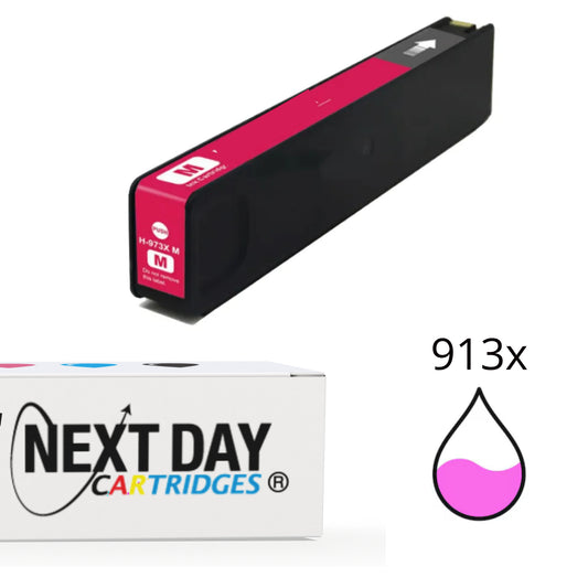 Premium Compatible HP 913A Magenta Ink Cartridge PageWide Pro 352 352dn 377dn 377dw 452 452dw 477dw Printer