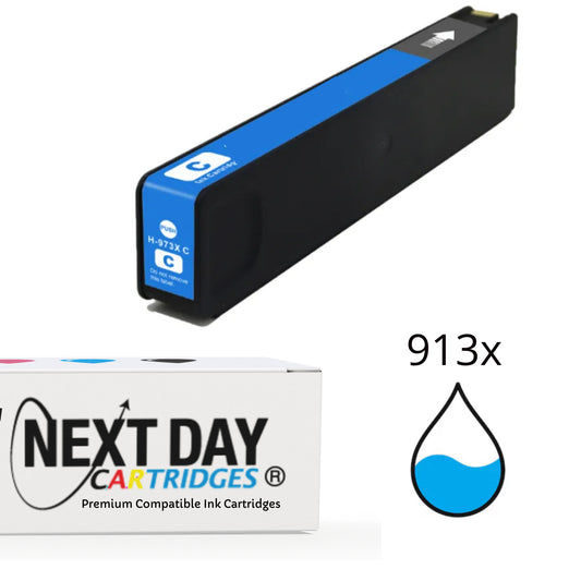 Premium Compatible HP 913A Cyan Ink Cartridge PageWide Pro 352 352dn 377dn 377dw 452 452dw 477dw Printer