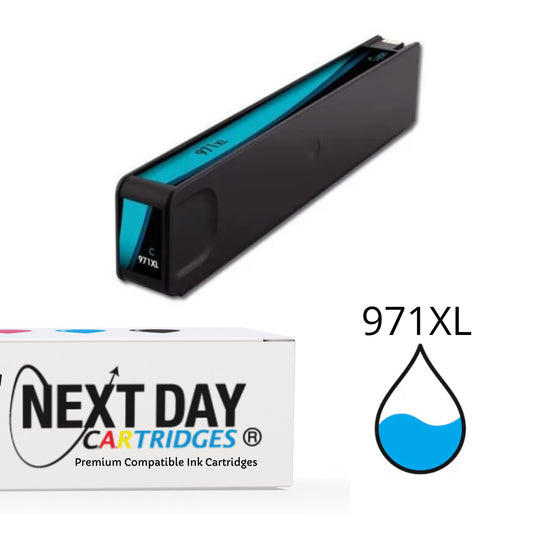 Premium Compatible HP 971XL Cyan Ink Cartridges OfficeJet Pro X451dw X476dw X551dw X576dw Printer