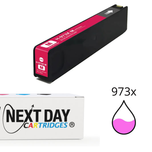 Premium Compatible HP 973XL Magenta PageWide Pro P57750dw Ink Cartridges Printer 110ml