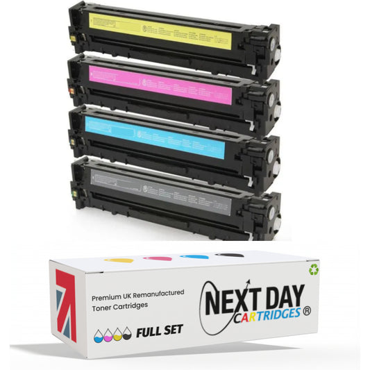 Compatible HP CF540X/CF541X/CF542X/CF543X 203X Multi-Pack Fullset Toner Cartridge Printer Premium