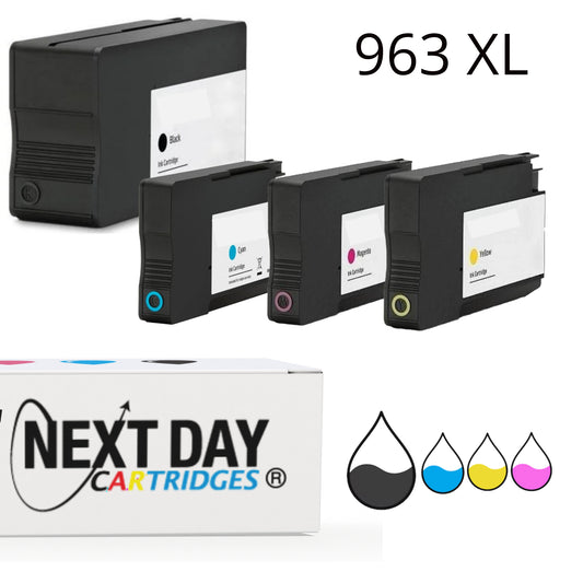 Premium Compatible HP 963XL CMYK Multi-Pack Full Set Ink Cartridge HP OfficeJet Pro 9010 9012 9014 9015 9016 9019 9020 9022 9025