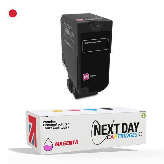 Remanufactured Lexmark 75B20M0 Magenta Toner Cartridge CS727 CS728 CX727 Printer