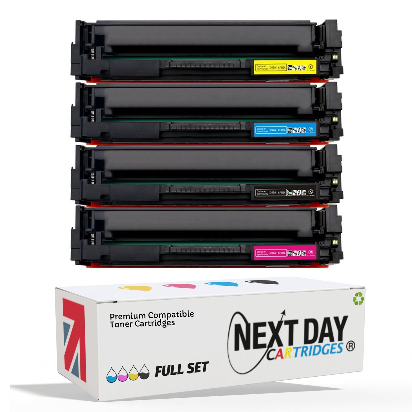 Compatible HP CF400A CF400A CF402A CF403A 201A Multi Pack Set Toner Cartridge Printer Premium Colour laserjet Pro m277 m252 m274 Black Cyan Yellow Magenta