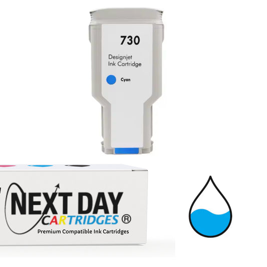 Premium Compatible (P2V68A) HP 730 Cyan Ink Cartridge Hp Designjet T1600 T1600dr T1700 T1700dr T2600 T2600dr