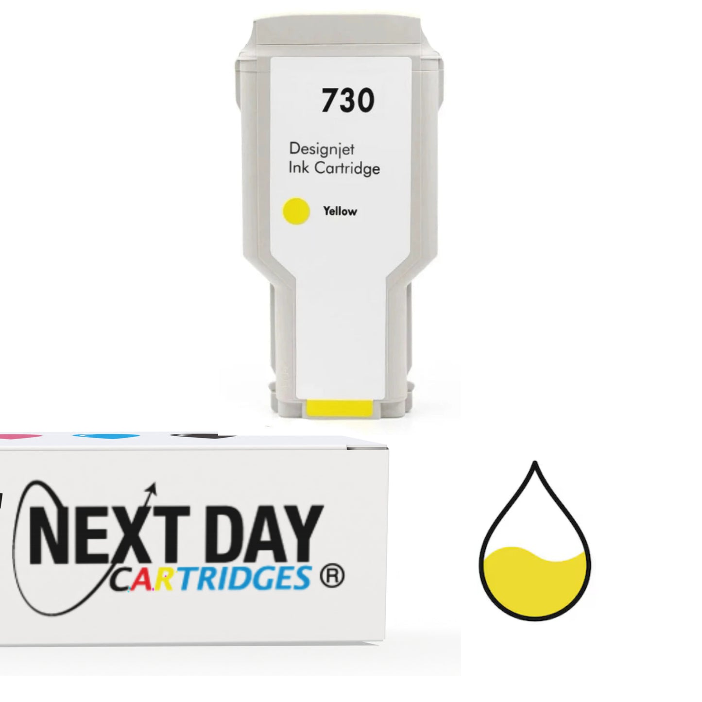 Premium Compatible (P2V70A) HP 730 Yellow Ink Cartridge Hp Designjet T1600 T1600dr T1700 T1700dr T2600 T2600dr