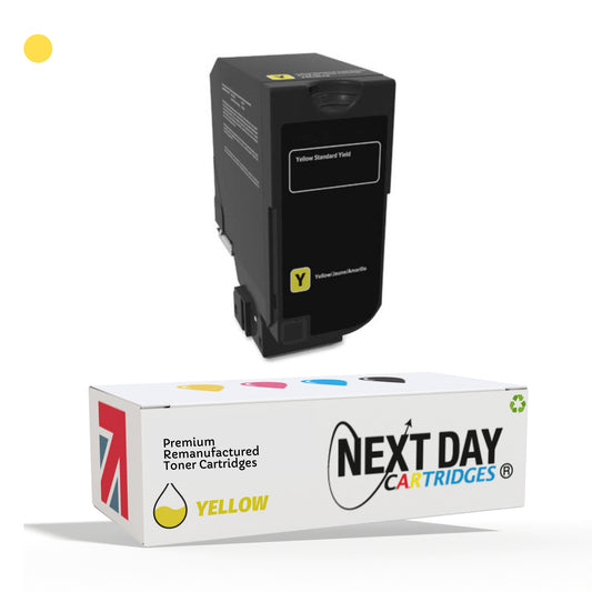 Remanufactured Lexmark 75B20Y0 Yellow Toner Cartridge CS727 CS728 CX727 Printer