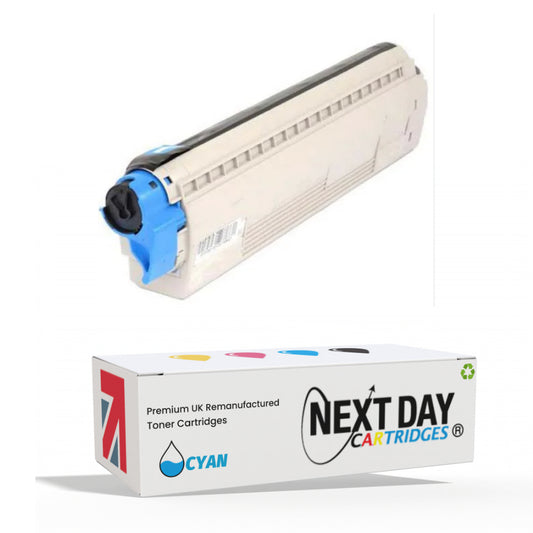 Oki C822 C822N Cyan Toner Printer Cartridge Remanufactured