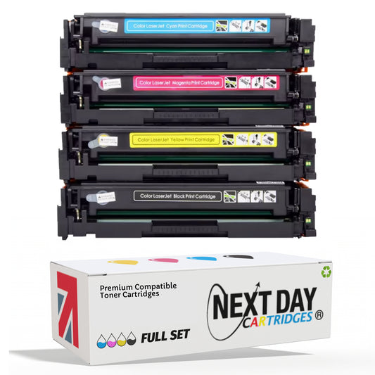 Compatible HP W2210X W2211X W2212X W2213X 207X High Capacity Toner Cartridges Multi-Pack Full Set Printer Premium Pro MFP M255dw M255nw M282nw M283fdn M283fdw Black Cyan Yellow Magenta