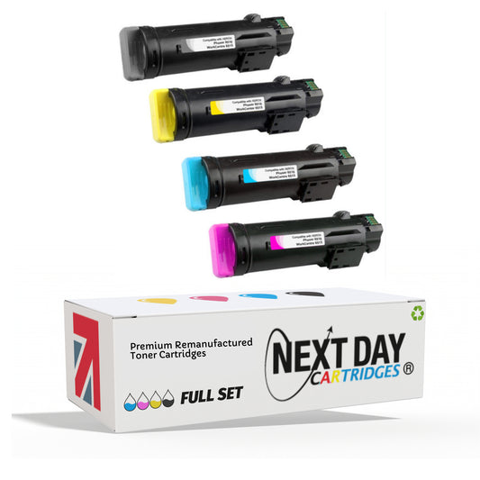 Remanufactured Xerox Phaser 6510 Workcentre 6515 Toner Cartridge Multi-Pack Full Set 106R03480 106R03477 106R03478 106R03479  Black Colour Color